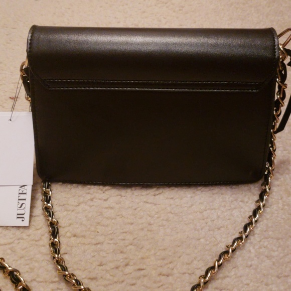 JustFab Bags Nwt Black And Gold Crossbody Purse Justfab Poshmark